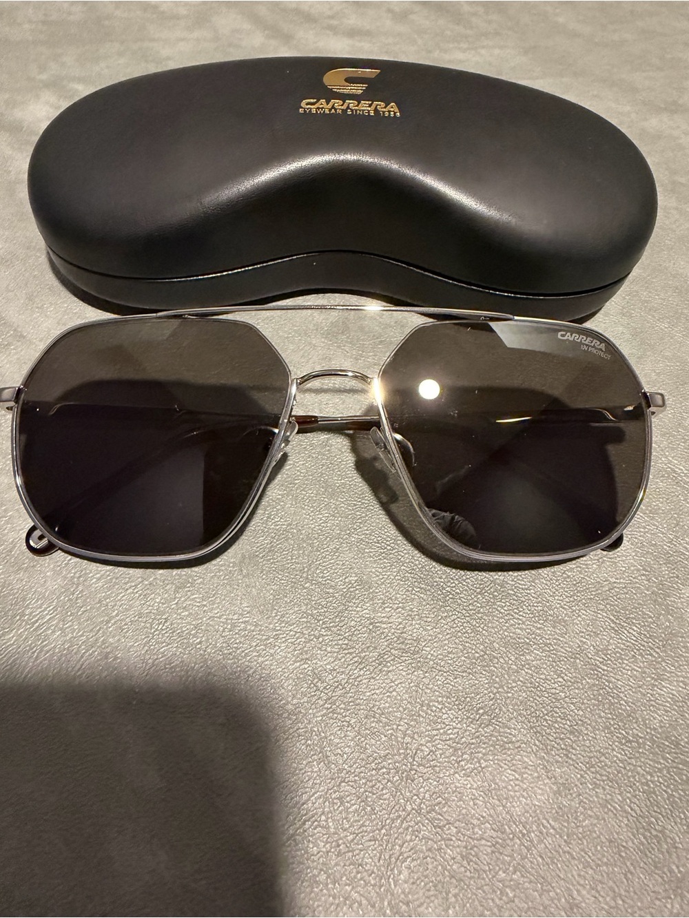 NWOT Carrera Unisex Hexagon 1035/GS Sunglasses in Titanium 58 17 145